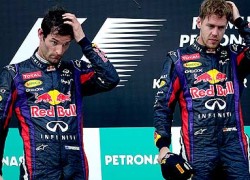 Mark Webber and Sebastian Vettel after the Malaysian Grand Prix
