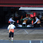 Adrian Sutil getting ready to take his Force India out for a run