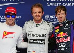 The top three qualifiers for tomorrow's Bahrain GP.