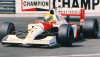 Ayrton Senna in his Honda McLaren