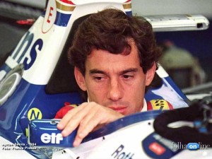 Ayrton Senna in his Williams-Renault