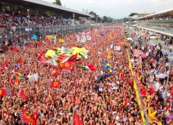 Fernando Alonso posted this photo on Twitter, of the Tifosi and their view from the podium after the 2013 italian grand prix