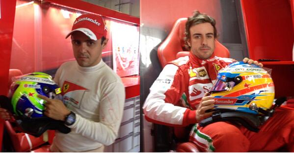 Most drivers had stars on their helmets in tribute to Maria de Villota