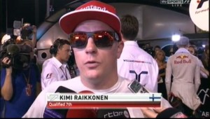 Kimi Raikkonen, Singapore Grand Prix Qualifying