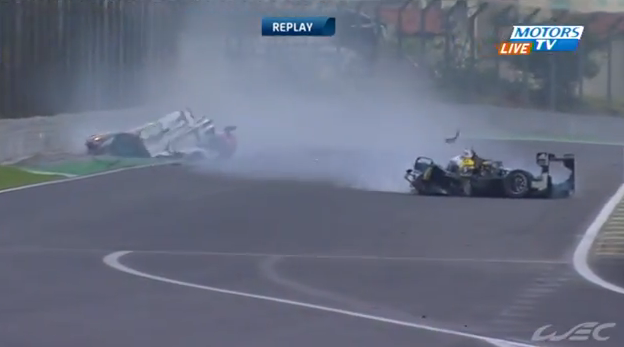 Mark Webber WEC crash Interlagos