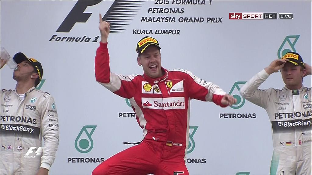 Sebastian Vettel wins the Malaysian GRand Prix