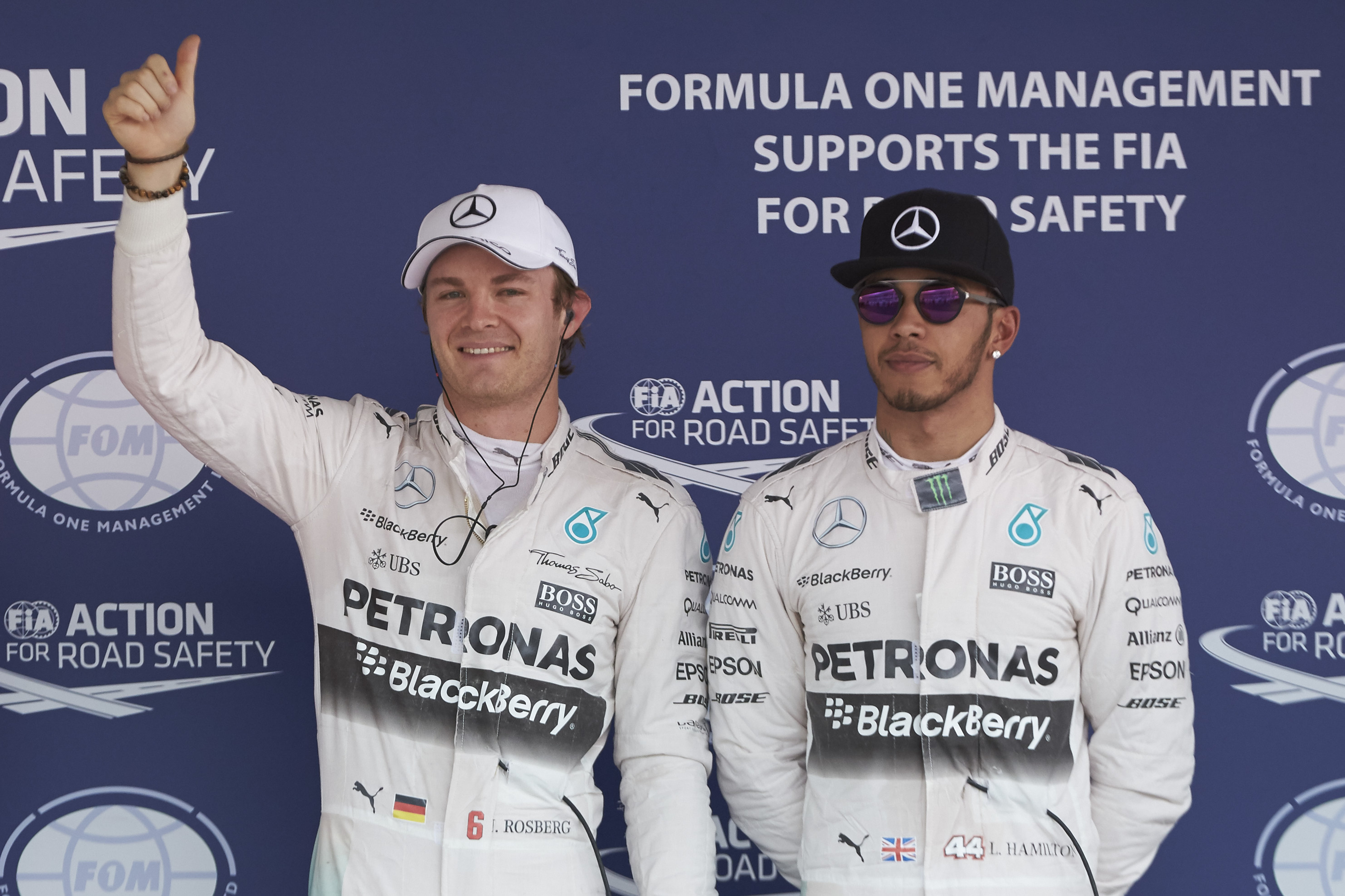 Mexico Grand prix Qualifying - Nico Rosberg, Lewis Hamilton