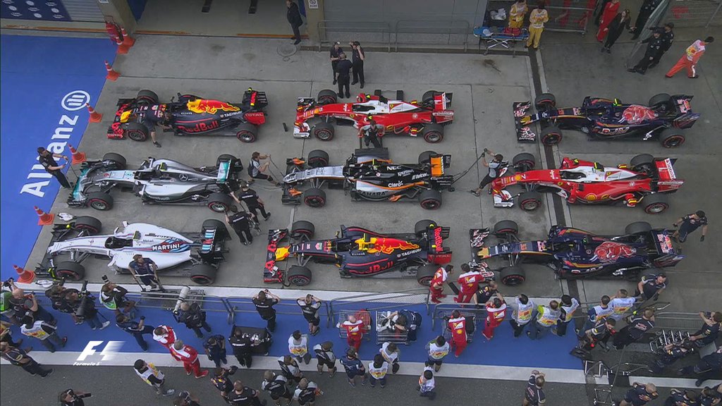 Chinese GP pole qualifying parc ferme