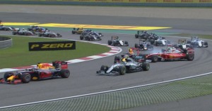 First lap contact at the Chinese GP