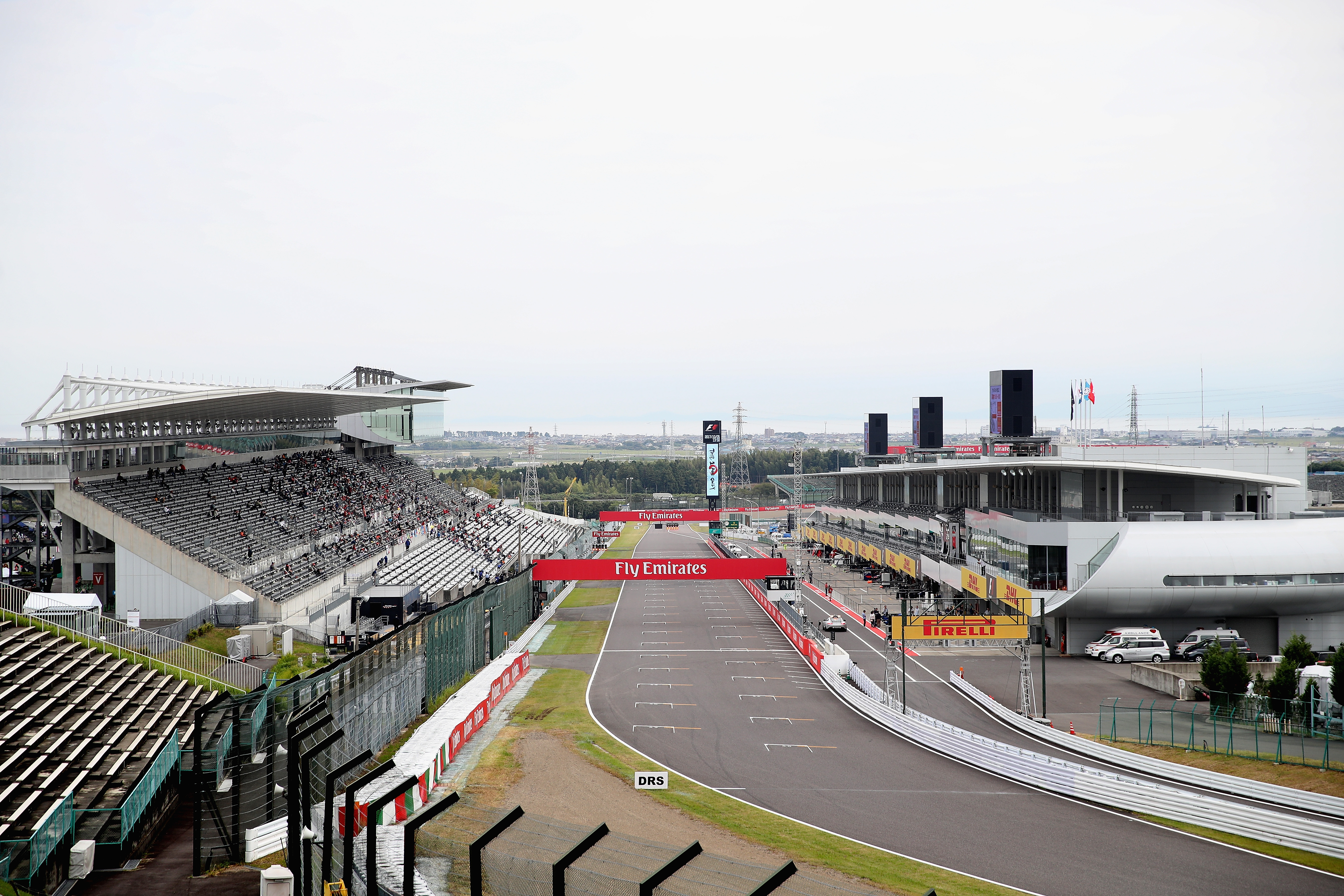 SUZUKA, JAPAN - OCTOBER 05:  A general view of the circuit during previews ahead of the Formula One Grand Prix of Japan at Suzuka Circuit on October 5, 2017 in Suzuka.  (Photo by Clive Mason/Getty Images)