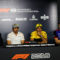 The FIA Press Conference (L to R): Sergio Perez (MEX) Sahara Force India F1; Fernando Alonso (ESP) McLaren; Carlos Sainz Jr (ESP) Renault Sport F1 Team; Brendon Hartley (NZL) Scuderia Toro Rosso.
Spanish Grand Prix, Thursday 10th May 2018. Barcelona, Spain.