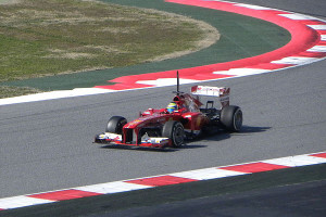 Fernando Alonso in his Ferrari F138