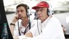 Niki Lauda and Toto Wolff. Mercedes F1 team bosses.