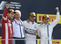 Felipe Massa on the Monza Italian Grand Prix podium