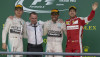 US GP Podium, Lewis Hamilton, Sebastian Vettel, Nico Rosberg